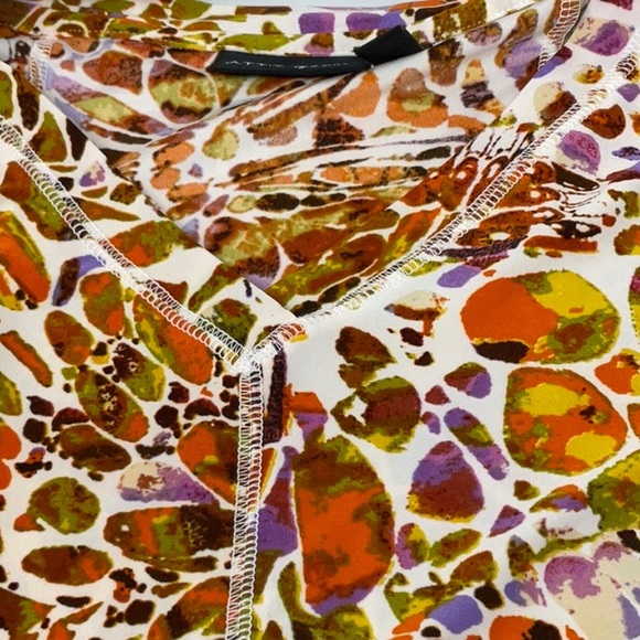 Attitudes by Renee women’s multicolored v-neck blouse, size L - Picture 5 of 7